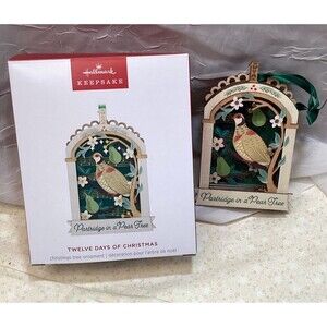 Hallmark Twelve Days of Christmas Partridge in a Pear Tree Ornament First Ed '24